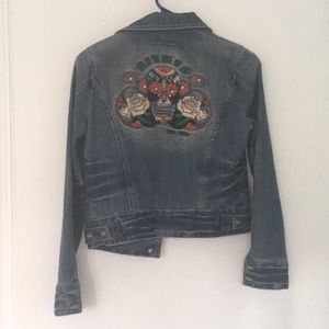 Denim jacket with back embroidery s 00